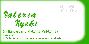 valeria nyeki business card